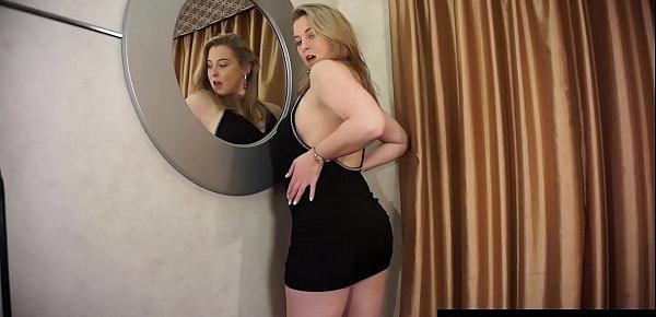  Award Winning Blonde Sunny Lane Masturbates Standing Up!